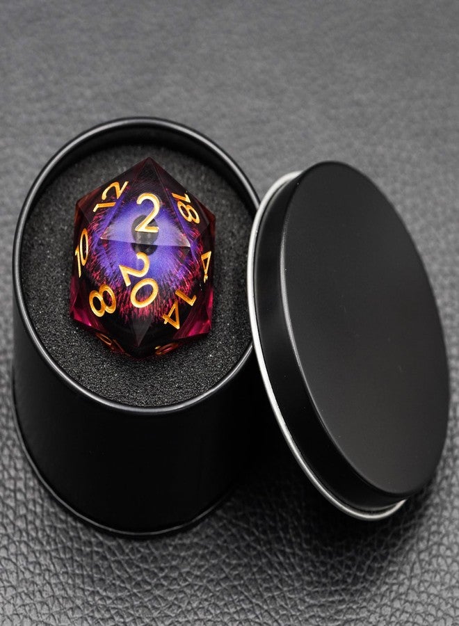 Maywin Dungeons and Dragons DND Dice D20, Liquid Core Dice Set D&D 33MM Oversized D20 Single Sharp Edge Resin dice with Gift Case, Polyhedral Dice for Role Playing Game - Image 4